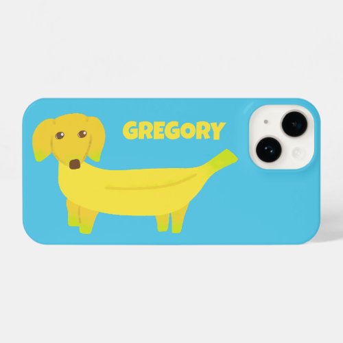 Cute Banana Dog Personalized iPhone 14 Case