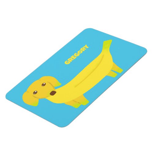 Cute Banana Dog Personalized Magnet