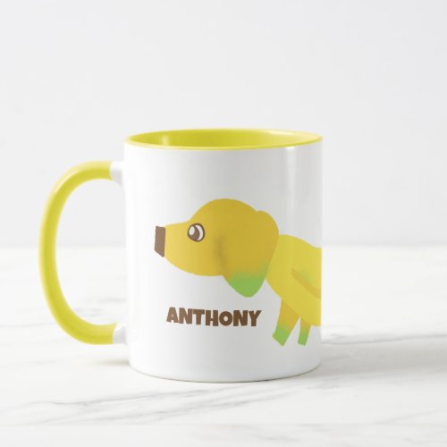 Cute Banana Dog Personalized Mug