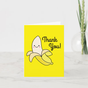 Cute Banana Kids Birthday Kawaii Card