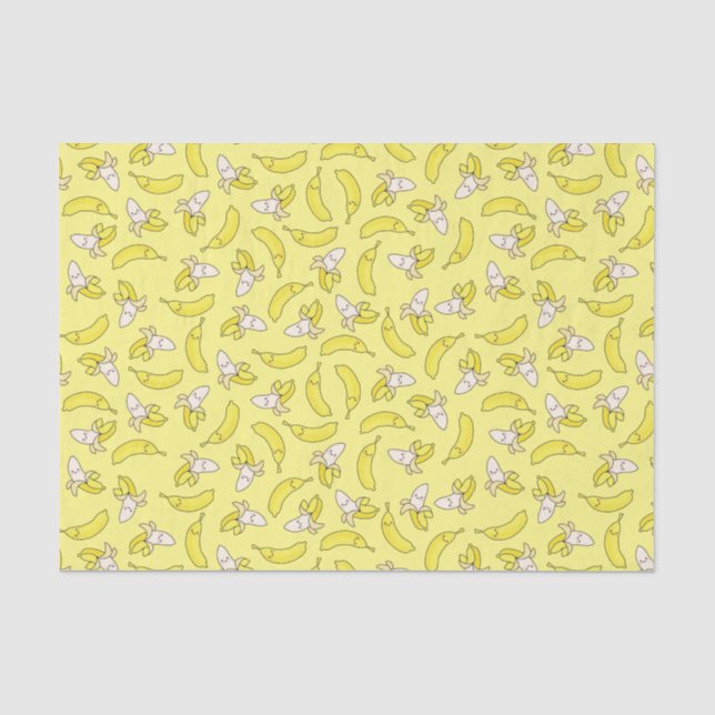Cute Banana Kids Birthday Kawaii Tissue Paper (Front)