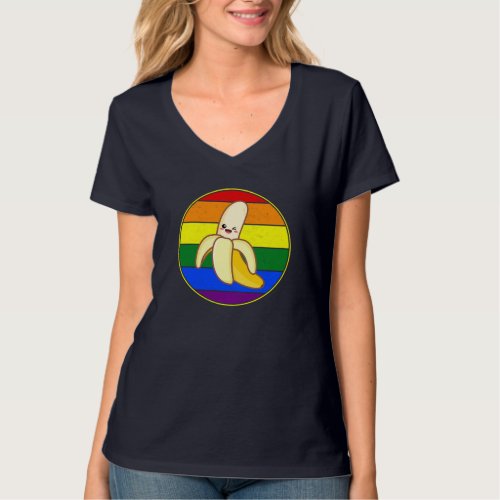 Cute Banana Lover LGBTQ Stuffn Rainbow Kawaii Love T_Shirt
