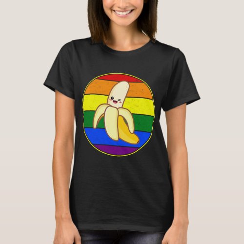 Cute Banana Lover LGBTQ Stuffn Rainbow Kawaii Love T_Shirt