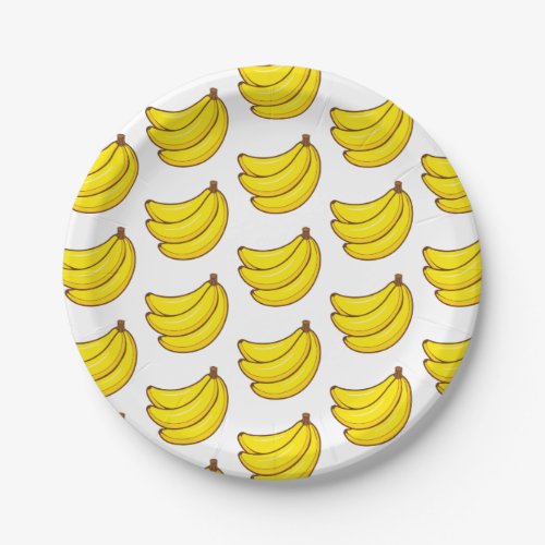 Cute Banana Pattern Paper Plates