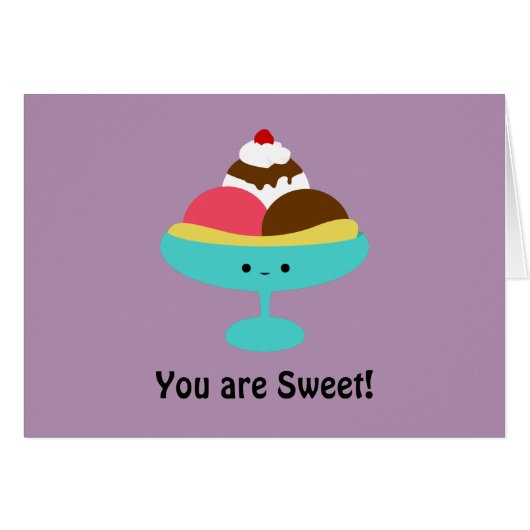 Cute Banana Split Cards (Front Horizontal)