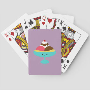Cute Banana Split Poker Cards
