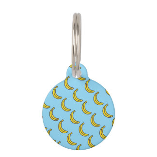 Cute Banana Summer Pet Lover Pattern ID Tag