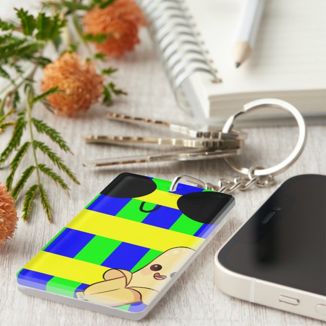 Cute banana with cute stitches keychain (Front Right)