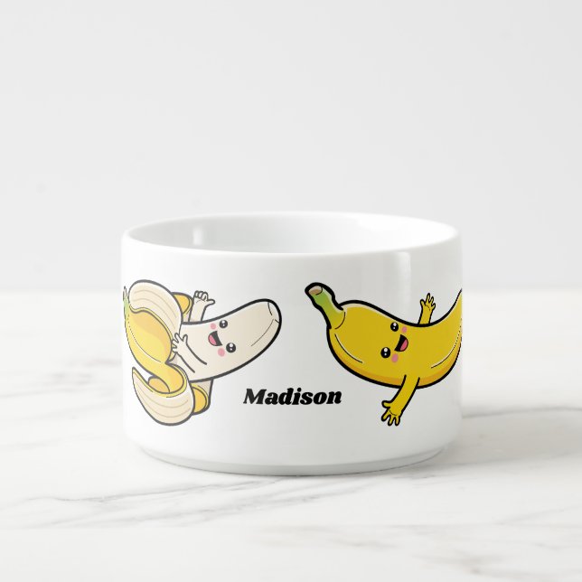 Cute Bananas custom name Bowl (Center)