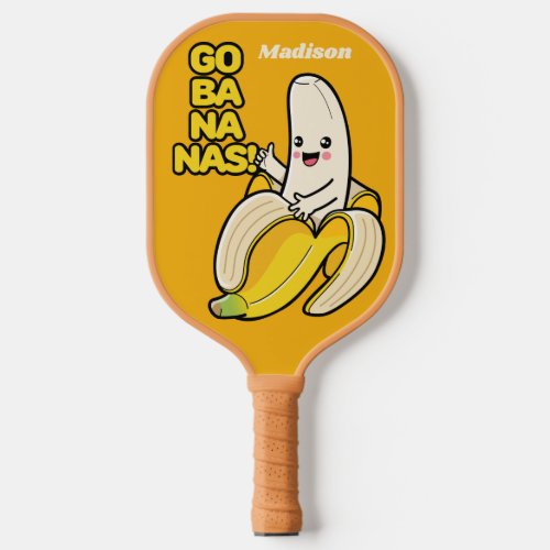 Cute Bananas custom name Pickleball Paddle