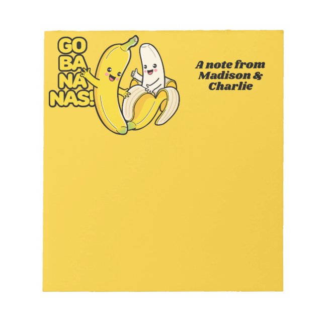 Cute Bananas custom name(s) Notepad (Front)