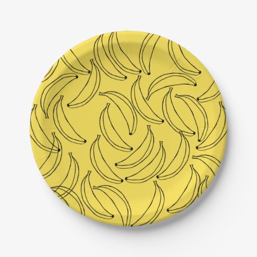 Cute Bananas Paper Plates