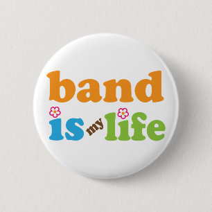 Cute Band is My Life Design Pinback Button