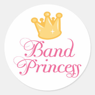 Cute Band Princess Music Gift Classic Round Sticker