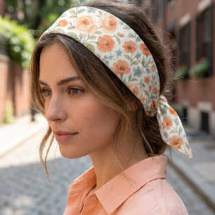 Cute Bandana With Chic French Floral Art