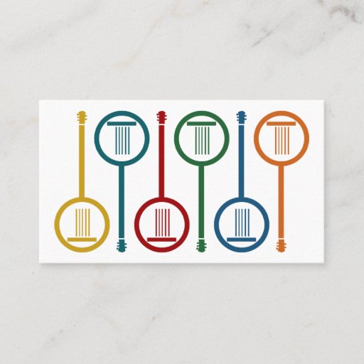 Customizable Cute Banjo Business Cards