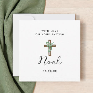 Cute Baptism Card For Godson Baptism Celebration 