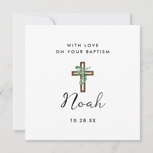 Cute Baptism Card For Godson Baptism Celebration 