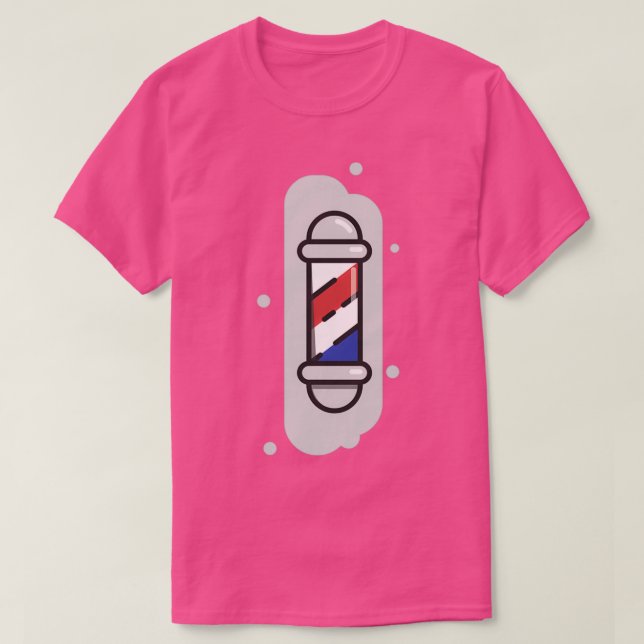 Cute Barbershop pole icon T-Shirt (Design Front)