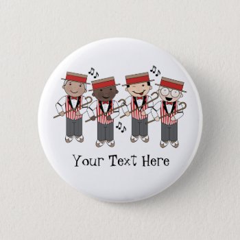 Cute Barbershop Quartet Gift Pinback Button by madconductor at Zazzle