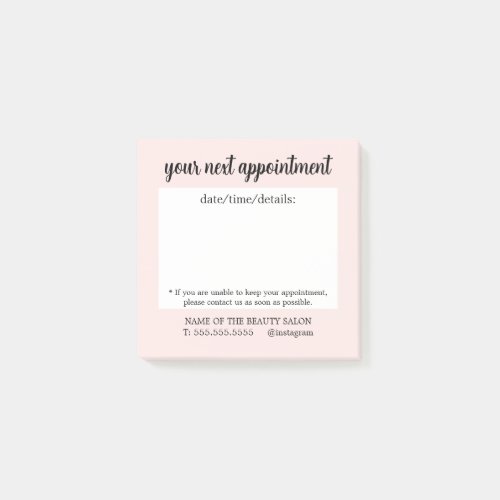 Cute Bare Rose Handwritten Appointment Remind Post-it Notes