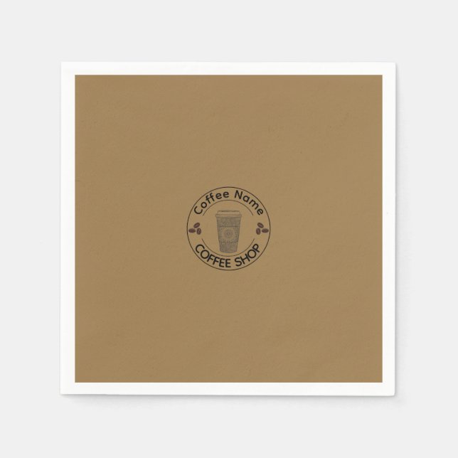 Cute Barista Obsessive Coffee café Napkins (Front)
