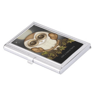 Cute Barn Owl Case For Business Cards