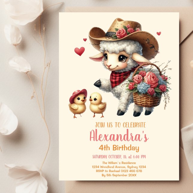Cute Barnyard Farm Birthday Invitation (Creator Uploaded)