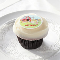 Cute Barnyard Friends Baby Shower Edible Frosting Rounds