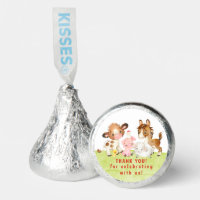 Cute Barnyard Friends Baby Shower Hershey®'s Kisses®