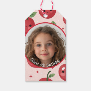 Cute Barry Custom photo and name Paper Plate Gift Tags