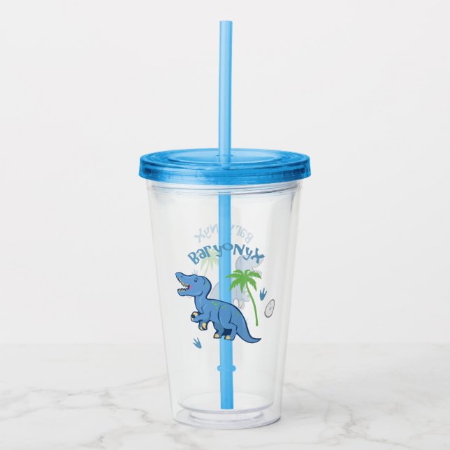 Cute Baryonyx Acrylic Tumbler (Front)