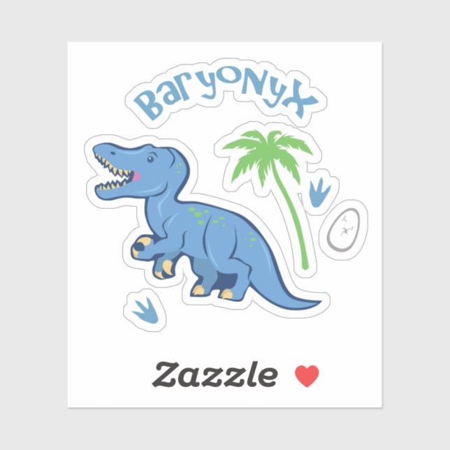Cute Baryonyx Sticker (Sheet)