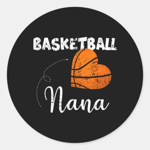 Cute Basball Heart Basball Nana Classic Round Sticker
