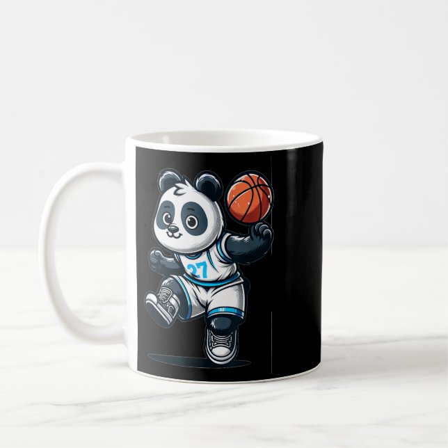 Cute Basball Player Panda Coffee Mug (Left)
