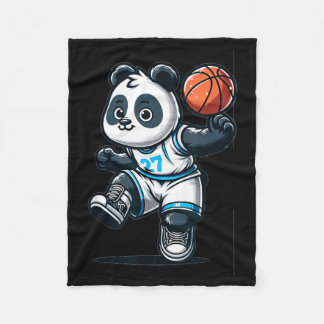 Cute Basball Player Panda Fleece Blanket