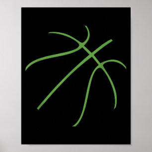Cute Basball Sports Design With Green Color Poster