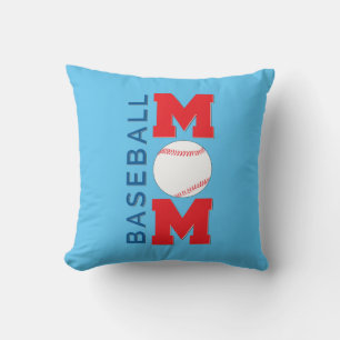 Cute Baseball Mom Gift Throw Pillow