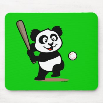 Cute Baseball Panda Mouse Pad by cuteunion at Zazzle