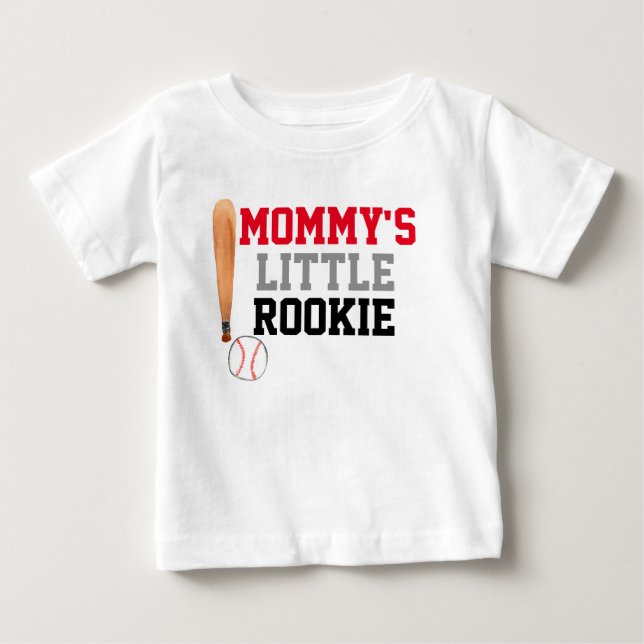 Cute baseball party rookie baby shirt (Front)