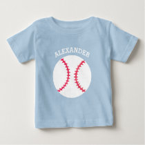 Cute Baseball Softball Personalized Baby Sports Baby T-Shirt