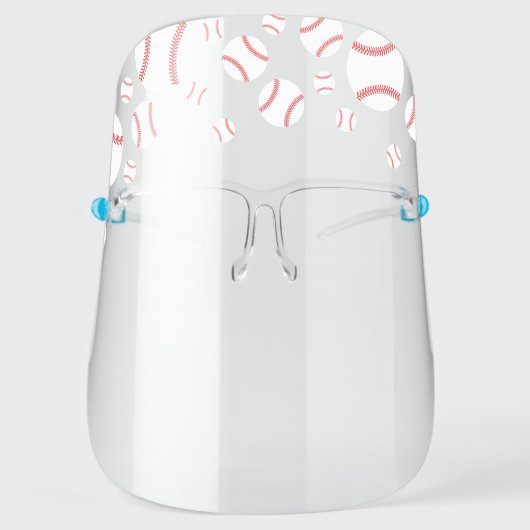 Cute Baseball Sports Face Shield (Front)
