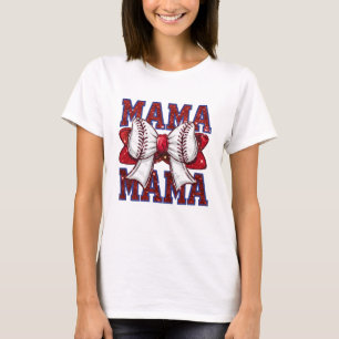 Cute Baseball sports Mom word art T-Shirt
