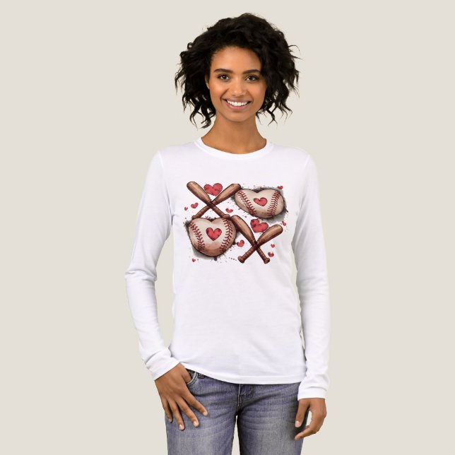Cute Baseball sports word art T-Shirt Tri-Blend Shirt (Front Full)