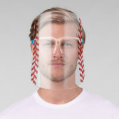 Cute Baseball Stitching Sports Face Shield (Insitu)