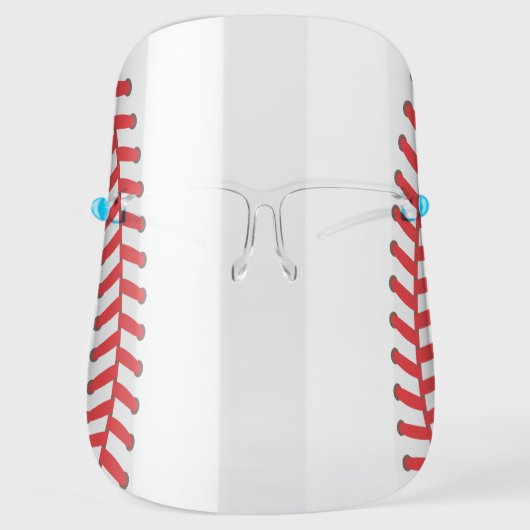 Cute Baseball Stitching Sports Face Shield (Front)