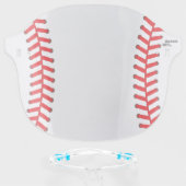 Cute Baseball Stitching Sports Face Shield (Front w/Glasses)