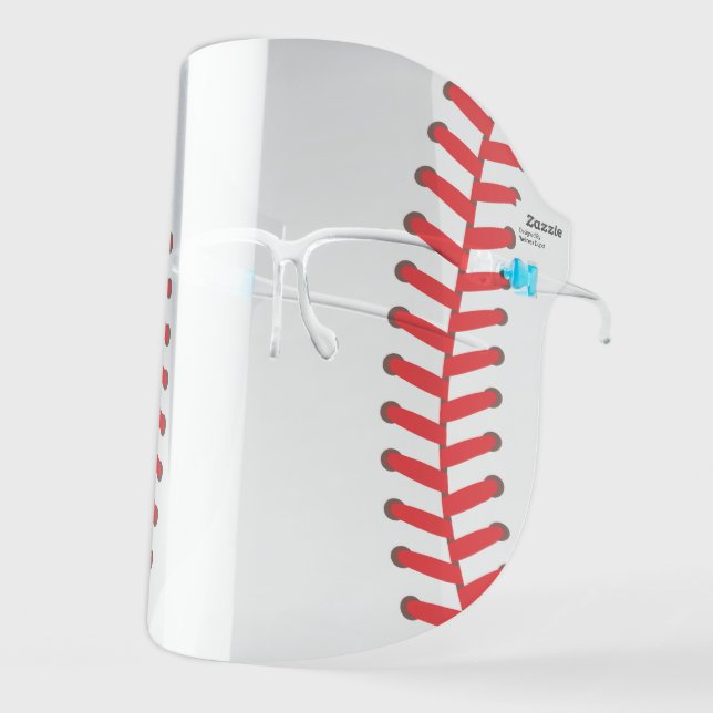 Cute Baseball Stitching Sports Face Shield (Front Left)