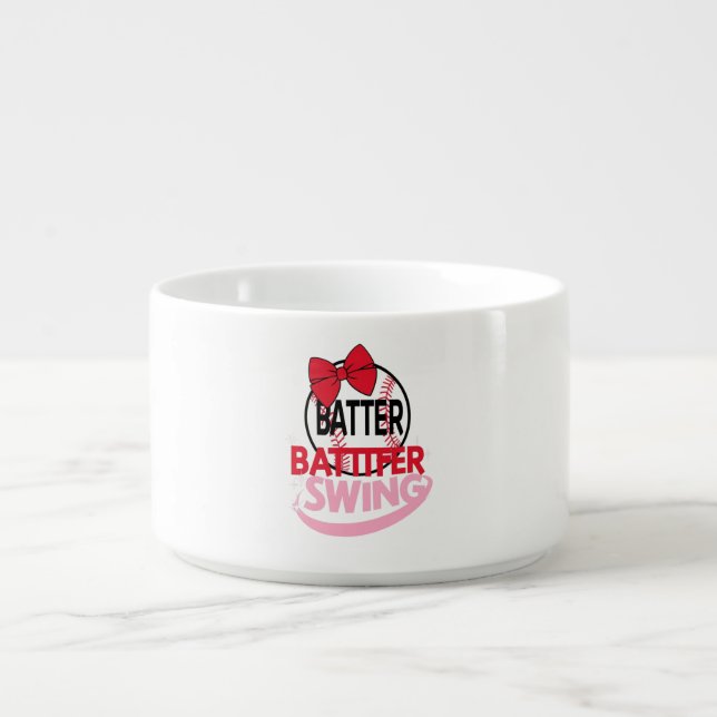  Cute Baseball-Themed "Batter Batter Swing" Design Bowl (Center)