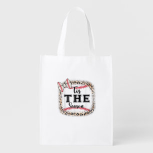 Cute Baseball Tis The Season Mom Sister Toddler Gi Grocery Bag